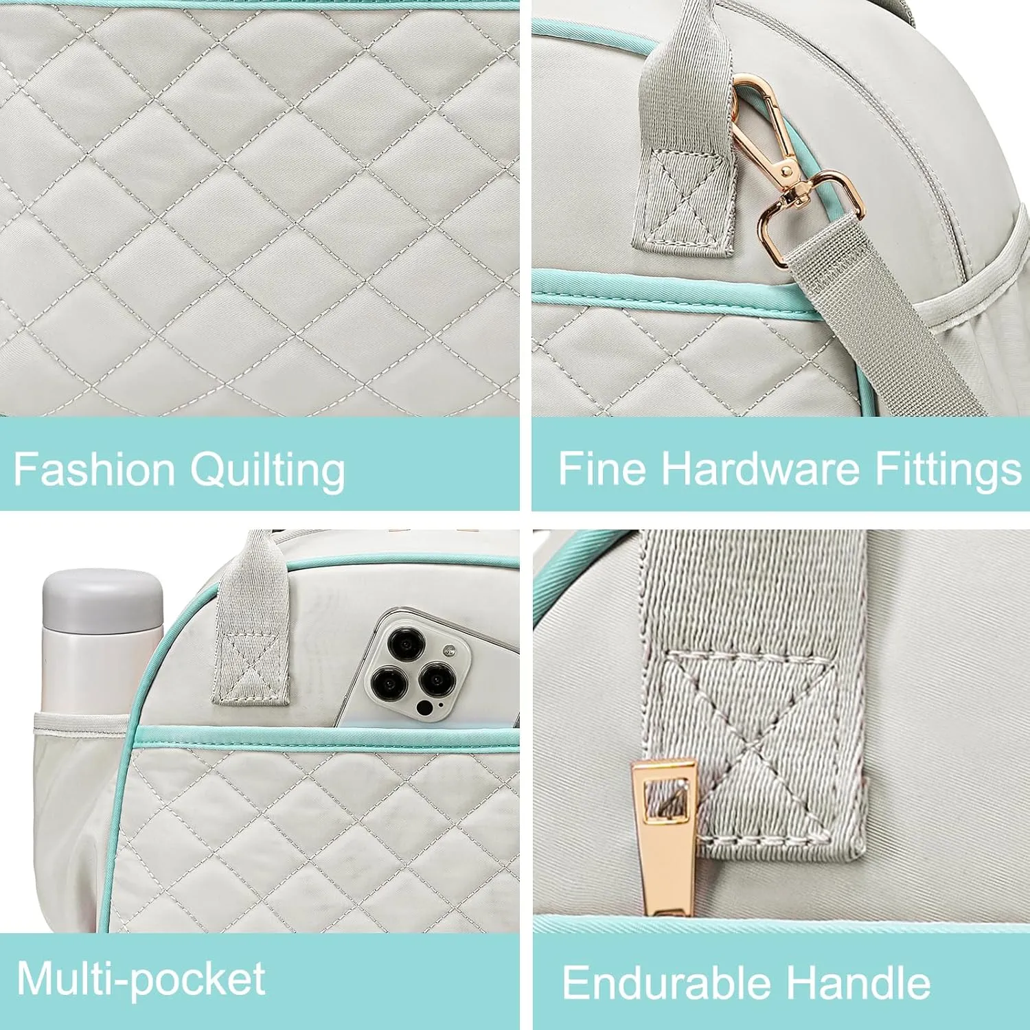 BTOOP Lunch Box for Women Men Insulated Lunch Bag Quilted Lunchbox Cute Adult Lunch Tote with Adjustable Shoulder Strap Reusable Lunch Bags Water Resistant for Travel Work Picnic