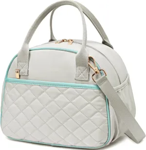 BTOOP Lunch Box for Women Men Insulated Lunch Bag Quilted Lunchbox Cute Adult Lunch Tote with Adjustable Shoulder Strap Reusable Lunch Bags Water Resistant for Travel Work Picnic