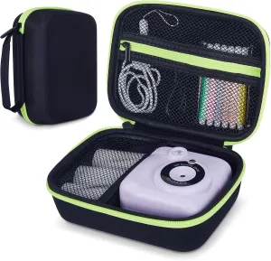 Camera Case Compatible for ESOXOFFORE/Upgrade/Dylanto/Yehtta/HiMont/CAMCLID Kids Instant Print Camera Toy,Portable Digital Camera Storage Holder Organizer Bag (Case Only) - Black