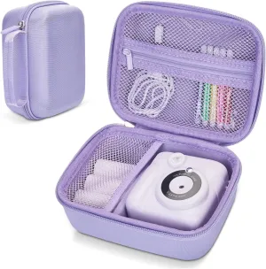 Camera Case Compatible for ESOXOFFORE/Upgrade/Dylanto/Yehtta/HiMont/CAMCLID Kids Instant Print Camera Toy,Portable Digital Camera Storage Holder Organizer Bag (Case Only) - Purple