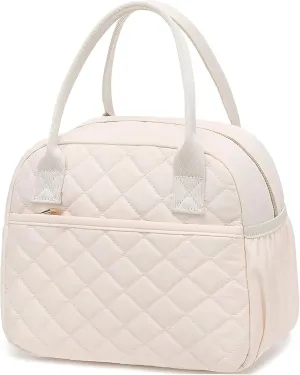CAMTOP Lunch Box for Women Insulated Lunch Bag Lunchbox Cooler Thermal Leakproof Quilted Reusable Lunch Tote Bag for Work School Travel Picnic