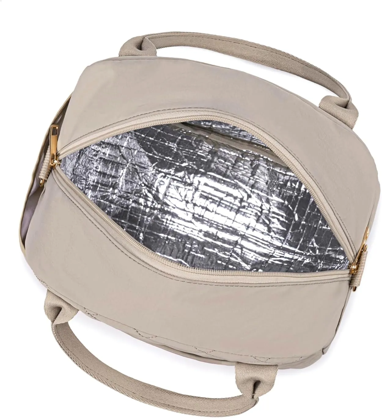 CAMTOP Lunch Box for Women Men Insulated Lunch Bag Lunch Tote Bag Leakproof Thermal Cooler Large Capacity for Travel Work School Picnic (Shoulder-Grey)