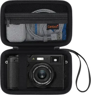 Canboc Carrying Case for Fujifilm X100VI/ X100V/ X100F/ X100S Digital Camera, Zipper Mesh Pocket fit USB Cable, Black (Case Only)