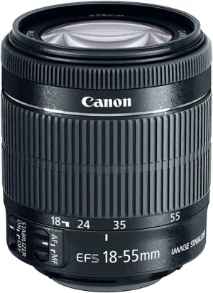 Canon EF-S 18-55mm f/3.5-5.6 is STM Camera Lens