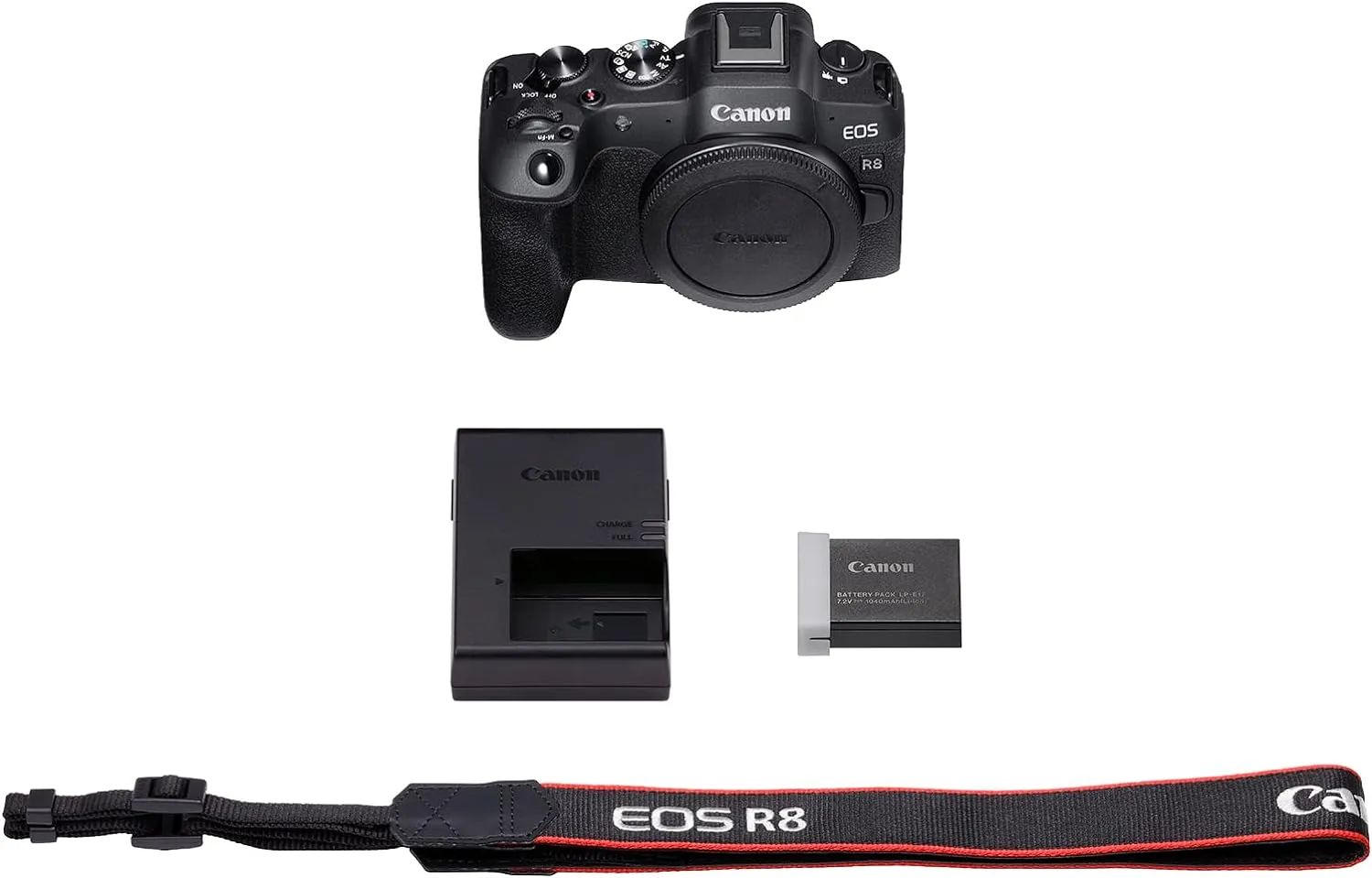 Canon EOS R8 Mirrorless Camera (Body Only), Full-Frame Hybrid Camera, 24.2 Megapixel CMOS Image Sensor, 4K Video, Content Creator Camera, Black