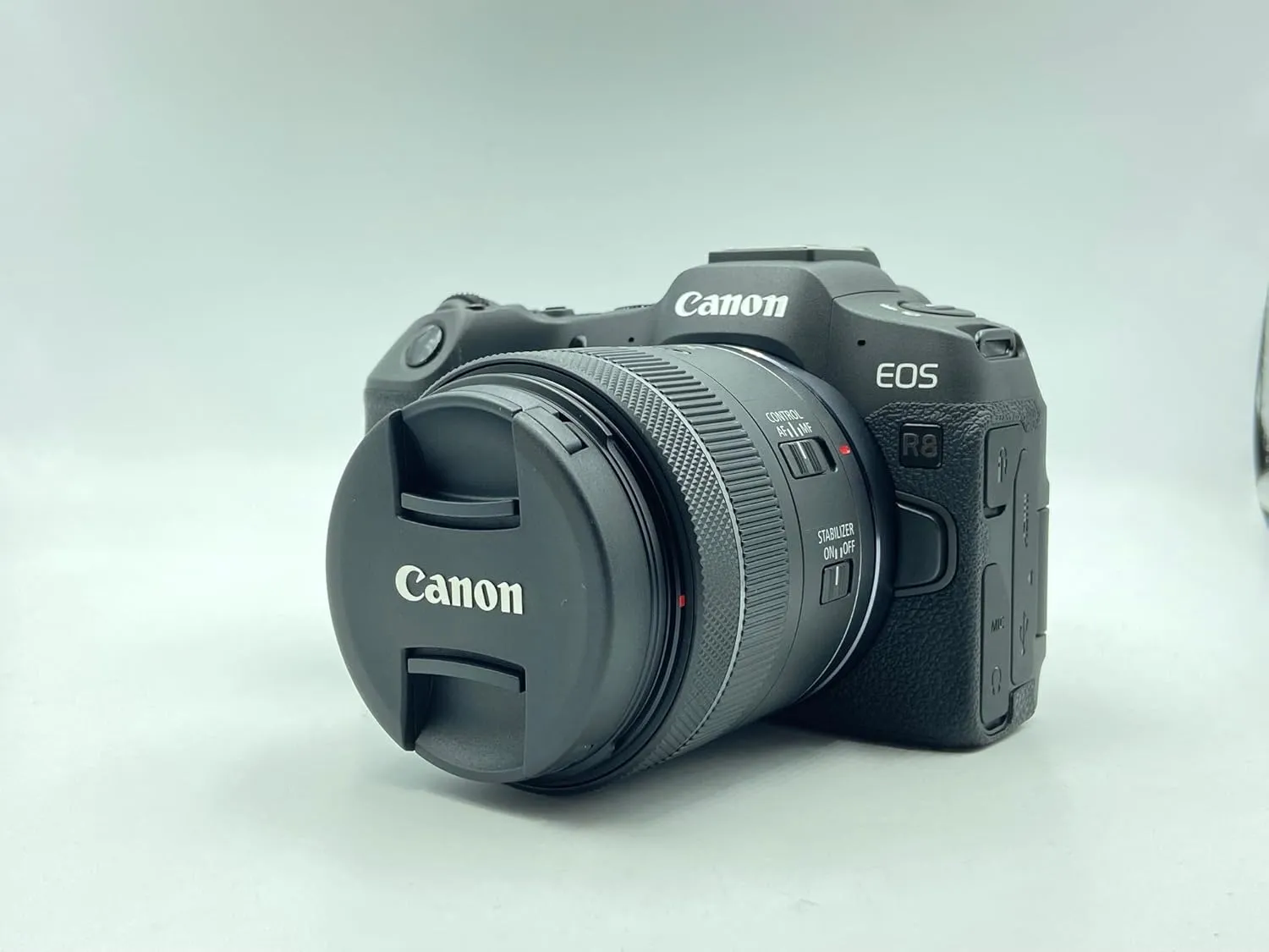 Canon EOS R8 Mirrorless Camera RF24-50mm F4.5-6.3 is STM Lens Kit, Full-Frame Hybrid Camera, 24.2 Megapixel CMOS Image Sensor, 4K Video, Content Creator Vlogging Camera, Black