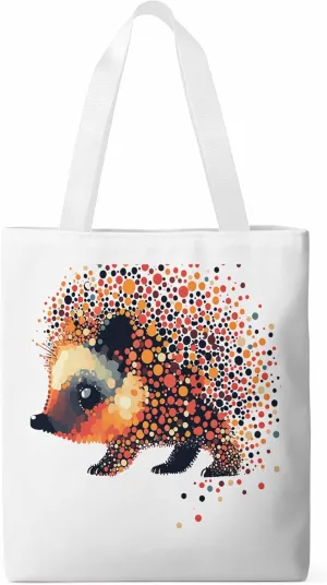 Canvas Tote Bag, Abstract Hedgehog patterned Canvas Tote Handbags for Women Shoulder Bag,