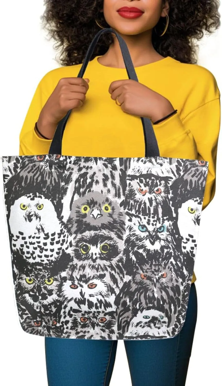 Canvas Tote Bag for Women with Zipper Pocket Reusable Grocery Shopping Bags Large Travel Shoulder Bag Handbag Bags