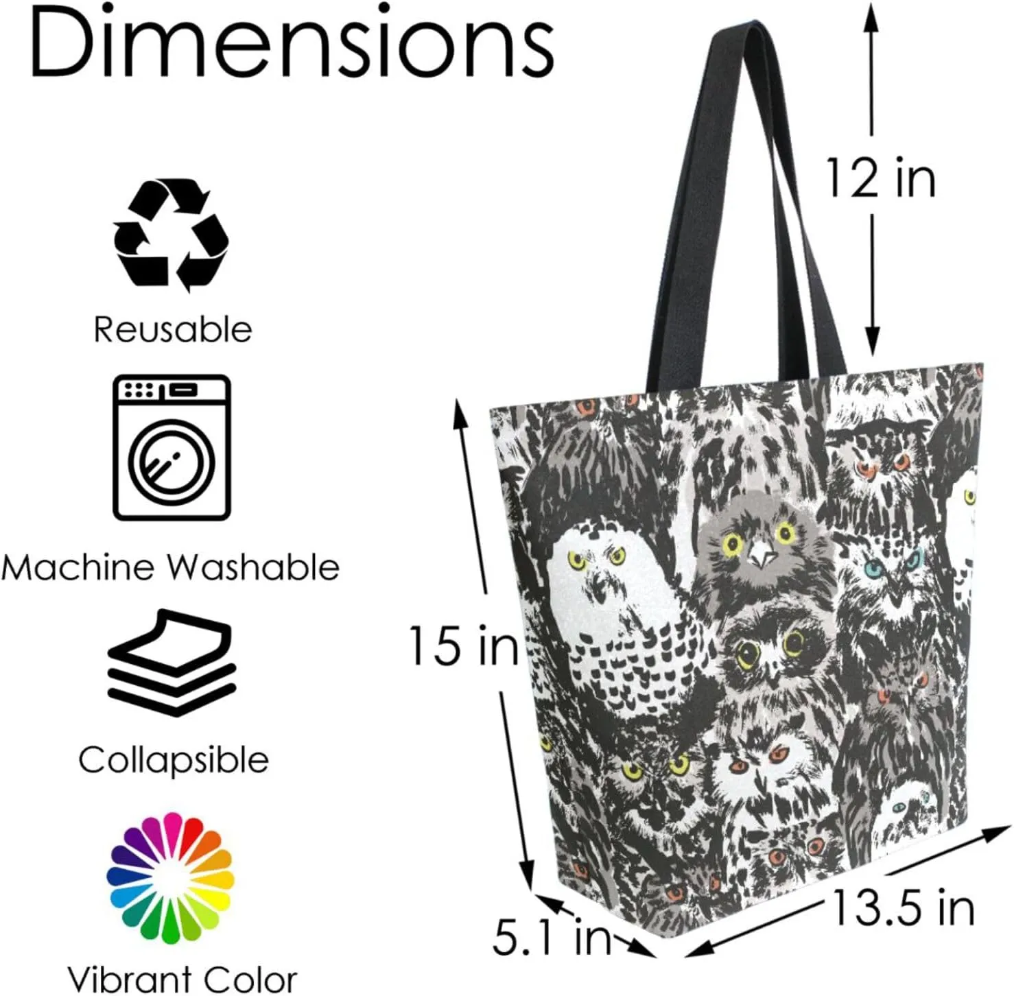 Canvas Tote Bag for Women with Zipper Pocket Reusable Grocery Shopping Bags Large Travel Shoulder Bag Handbag Bags