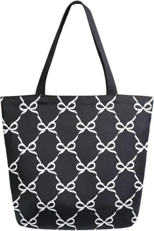 Canvas Tote Bag for Women with Zipper Pocket Reusable Grocery Shopping Bags Large Travel Shoulder Bag Handbag Bags