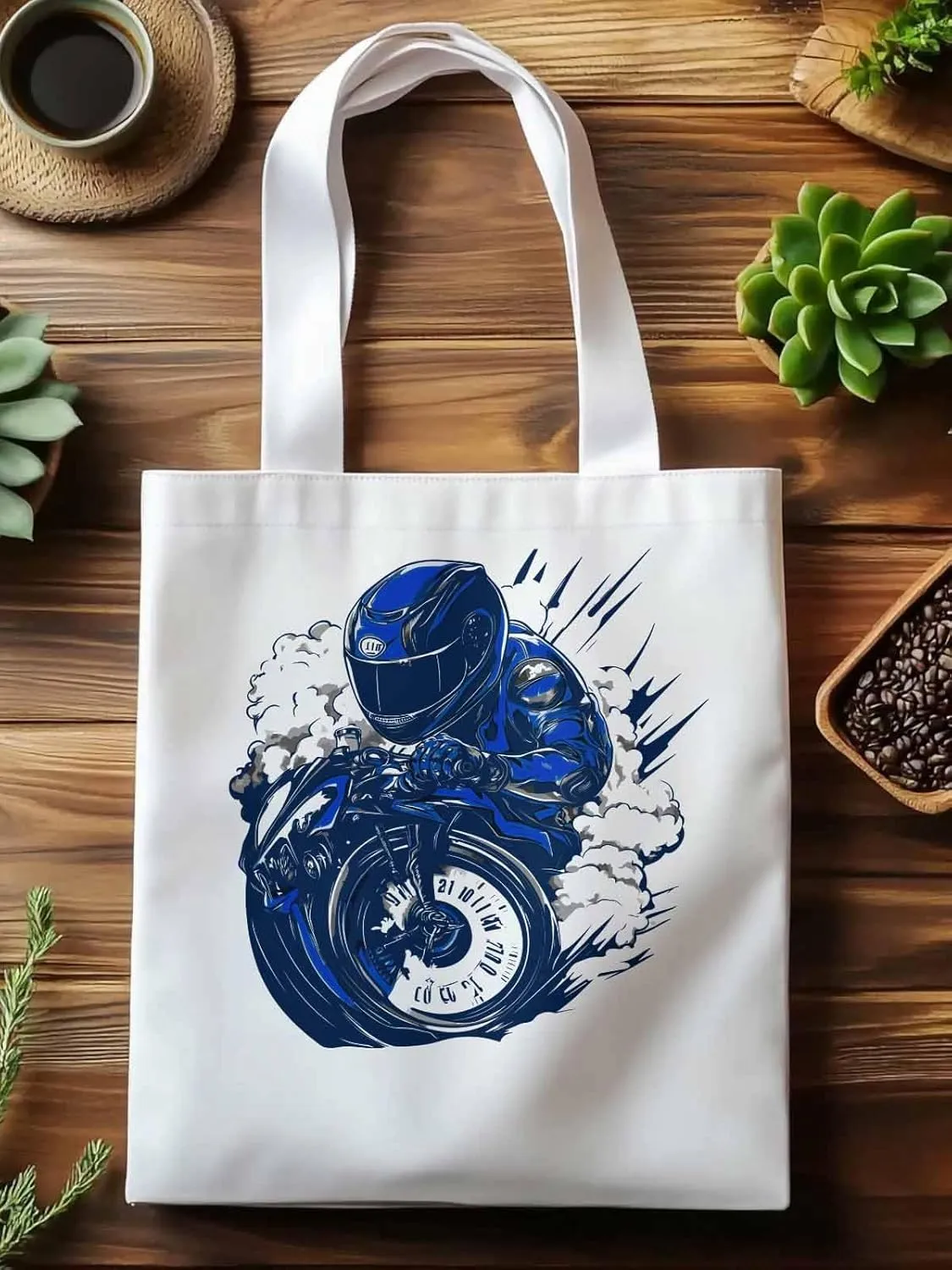 Canvas Tote Bag, Modern Locomotives Graffiti patterned Canvas Tote Handbags for Women Shoulder Bag,