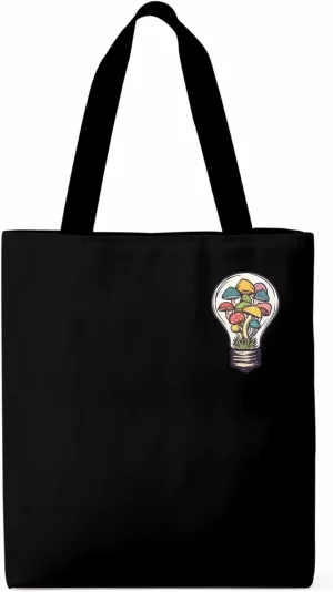 Canvas Tote Bag, Watercolor Light Bulbs patterned Canvas Tote Handbags for Women Shoulder Bag,