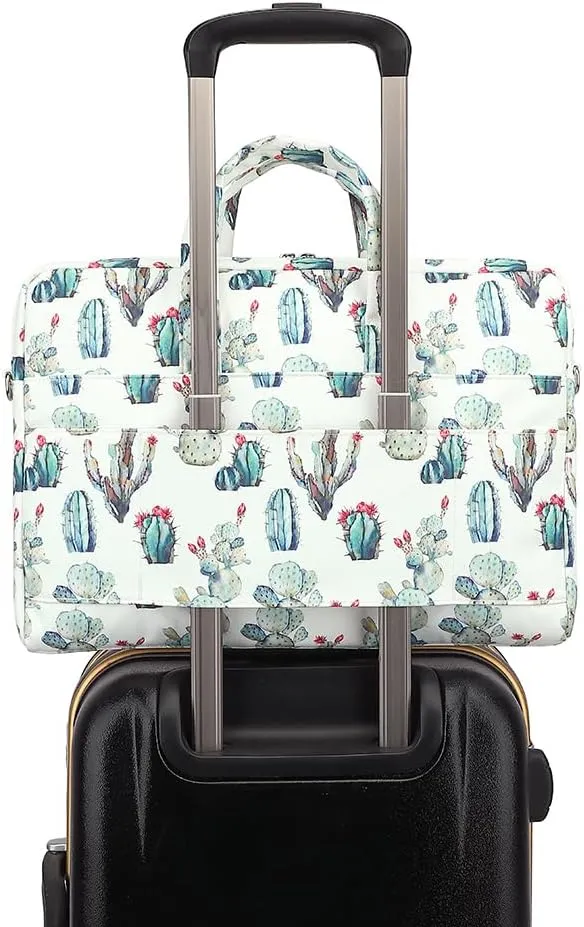 canvaslife 15-15.6 inch Laptop Shoulder Bag, for MacBook Pro 16, Hp Lenovo Dell 14 inch Waterproof Messenger Bag Case Sleeve (New cactus)