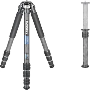 Carbon Fiber Tripod-INNOREL CT75C Professional Compact Portable Travel Tripod Heavy Duty Camera Stand for Digital DSLR Video Camcorder Load 44.1lb/20kg Tube 1.1in/29.0mm with Adjustable Center Column