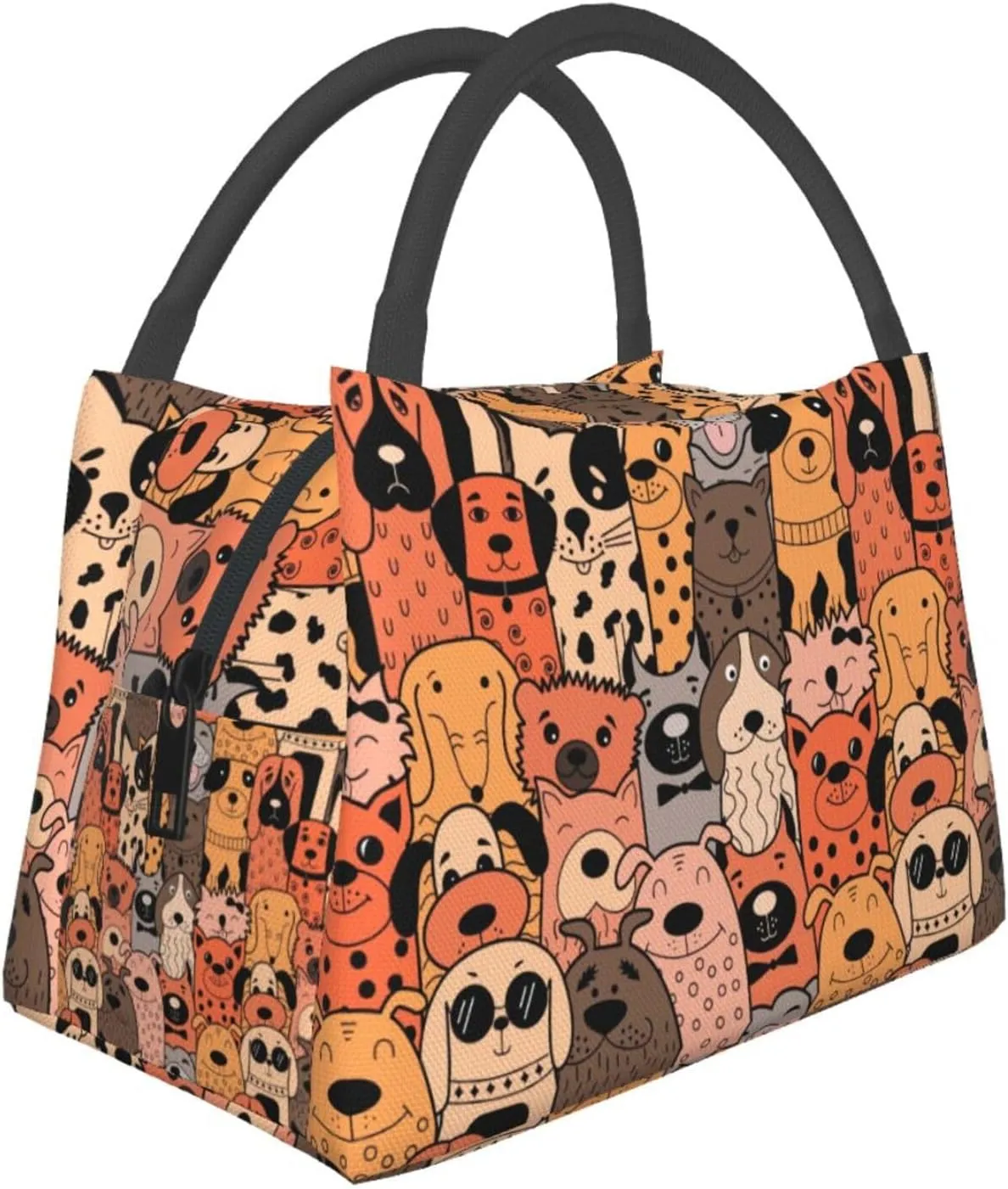 Cartoon Dogs Topics Lunch Bag for Women Men Adult Portable Insulated Lunch Box Tote Bag Reusable Travel Work Leakproof Thermal Cooler Lunch Snack Bags for Outdoor Office Picnic Camping