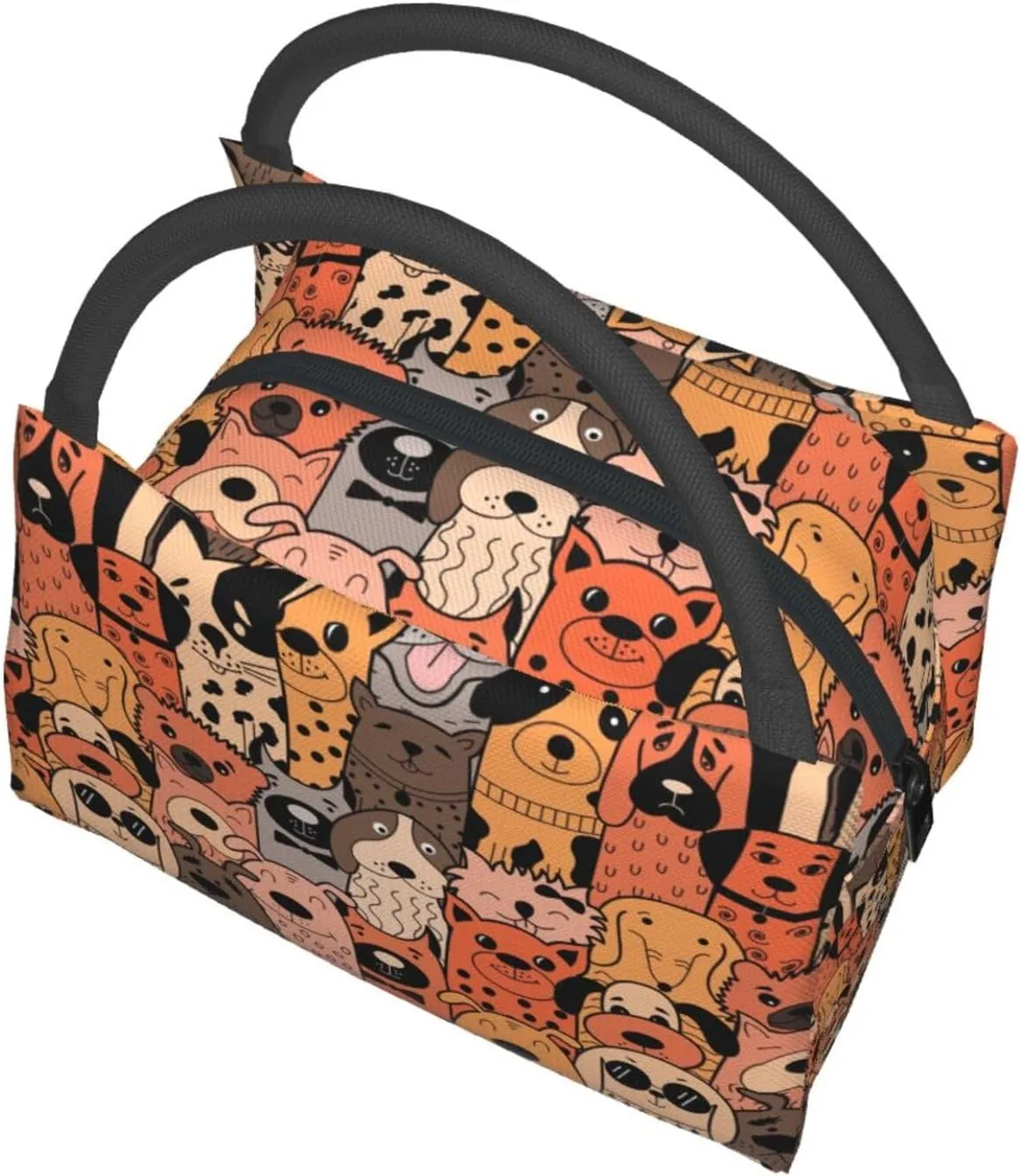 Cartoon Dogs Topics Lunch Bag for Women Men Adult Portable Insulated Lunch Box Tote Bag Reusable Travel Work Leakproof Thermal Cooler Lunch Snack Bags for Outdoor Office Picnic Camping