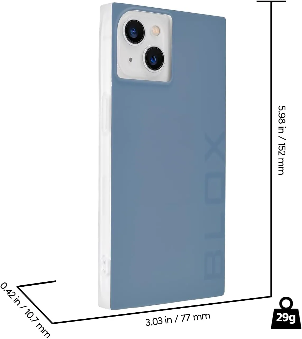 Case-Mate BLOX iPhone 13 Case - Ink Blue [10FT Drop Protection] [Compatible with MagSafe] Magnetic Phone Case for iPhone 13 6.1", Anti-Scratch, Shockproof, Matte Finish, Slim Fit, Lightweight