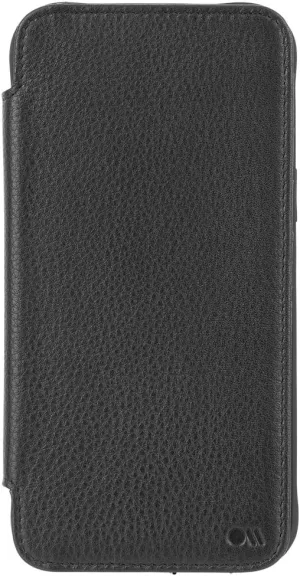 Case-Mate iPhone 13 Pro Max Case Wallet [10ft Drop Protection] [Compatible with MagSafe] Genuine Leather Black Phone Cover for iPhone 13 Pro Max with Landscape Stand and Card Holder