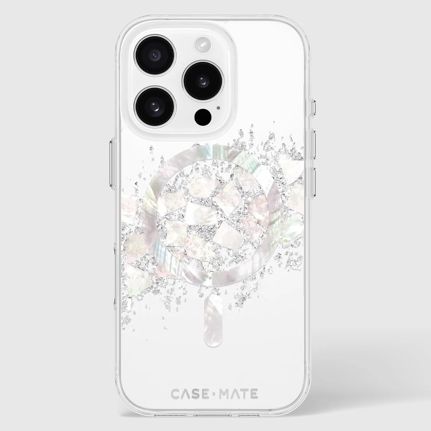 Case-Mate iPhone 16 Pro Case [Compatible with MagSafe] - Stylish Mother of Pearl Phone Case with 12ft Drop Protection - Premium Magnetic Cover for iPhone 16 Pro - Touch of Pearl