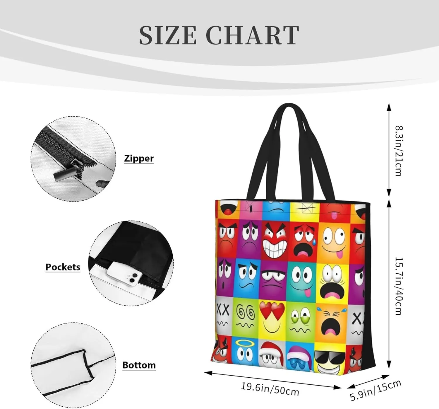 Cat Tote Bag For Women – Large, Reusable, And Portable With Zipper For Shopping, Beach, Travel, And Daily Use