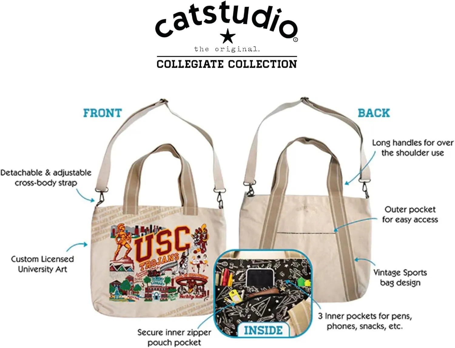 Catstudio Collegiate Tote Bag