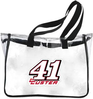 CC Cole Custer #41 NASCAR Plastic Clear Tote Bag