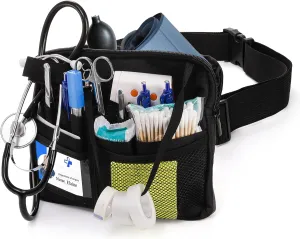 Cedilis Nurse Fanny Pack with Medical Gear Pockets, Tape and Stethoscopes Holder, Multi Compartment Nurse Organizer Pouches,Nursing Belt Bag for Nurse Tool and Supplies, Student and Nurse Use