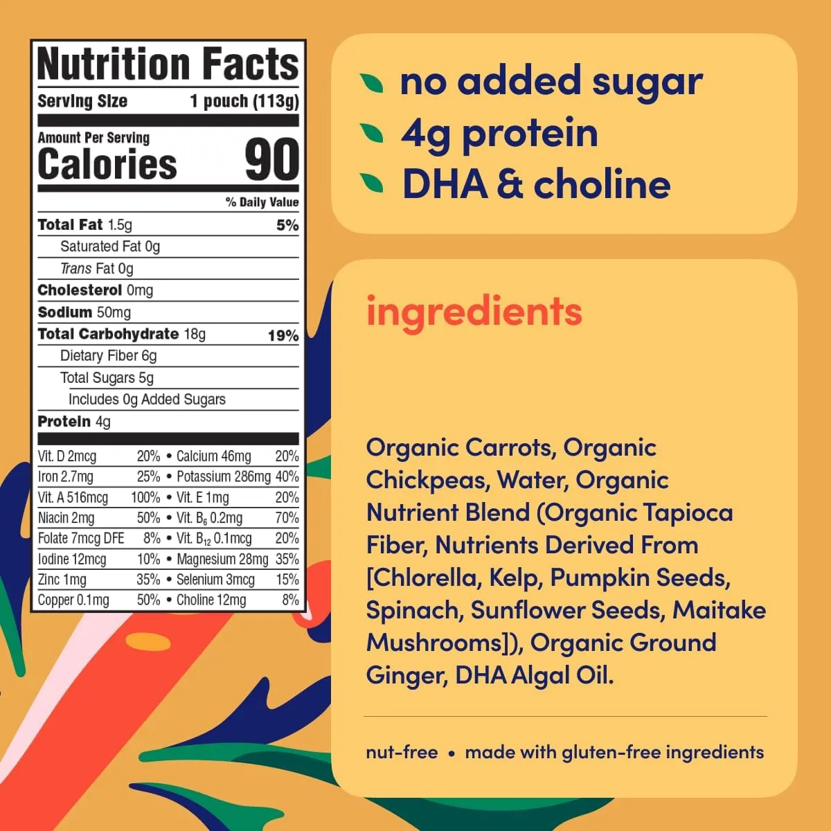 Cerebelly Organic Baby Food Pouches – Organic Veggie and Bean Purees for Toddlers Variety Pack| No Added Sugar, Fiber, Non-GMO | Blended Puree Pouches | 4 Ounce BPA-Free Baby Food | 4 Flavors | 8 Pack