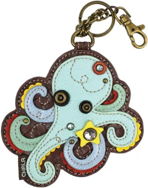 Chala Octopus Key Fob/Coin Purse, Octopus Lover, Collector Chala Keychain