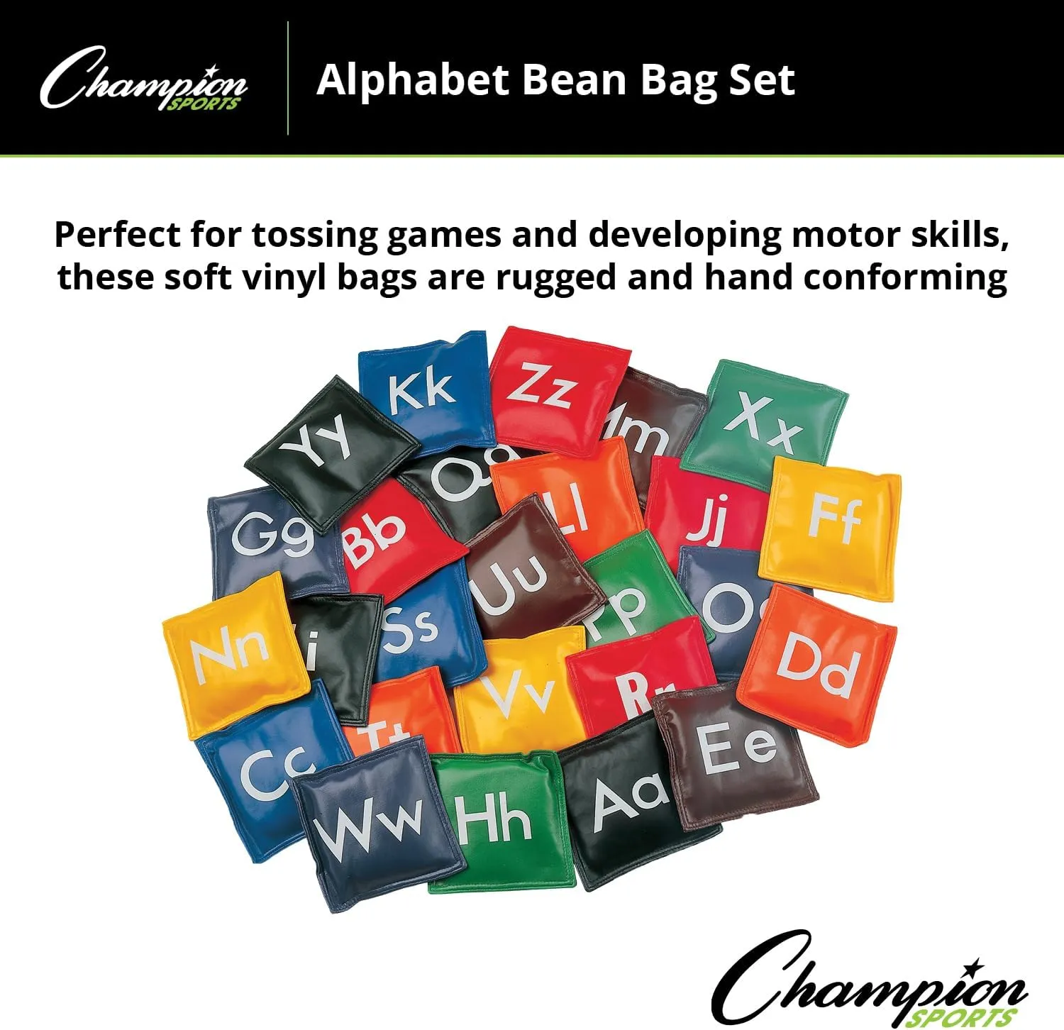 Champion Sports 5 Inch Alphabet Bean Bag Set