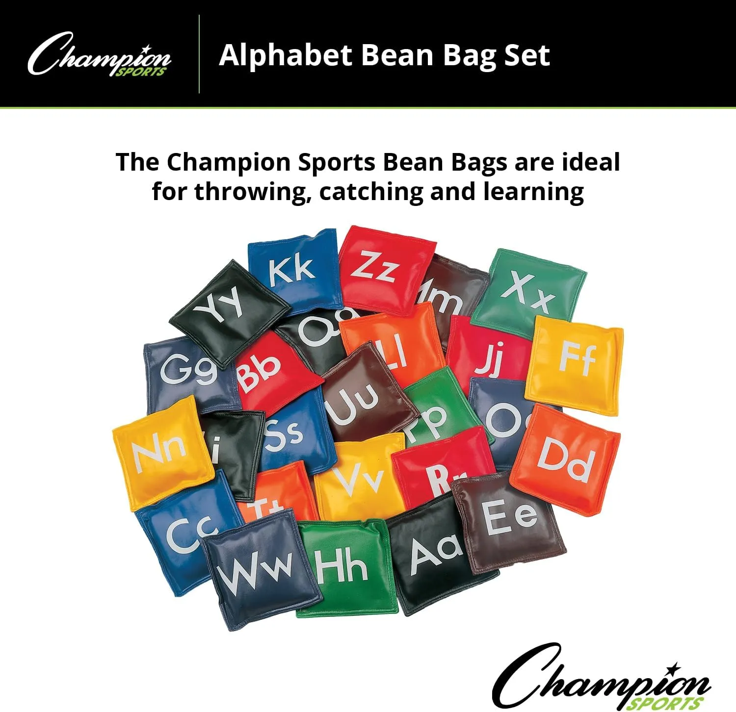 Champion Sports 5 Inch Alphabet Bean Bag Set