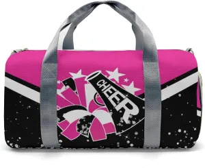 Cheer Cheerleader Personalized Duffel Bag Customized Yoga Bags with Name Travel Duffel Bag Shoulder Bag Rose Madder Weekender Bags with Shoe Compartments