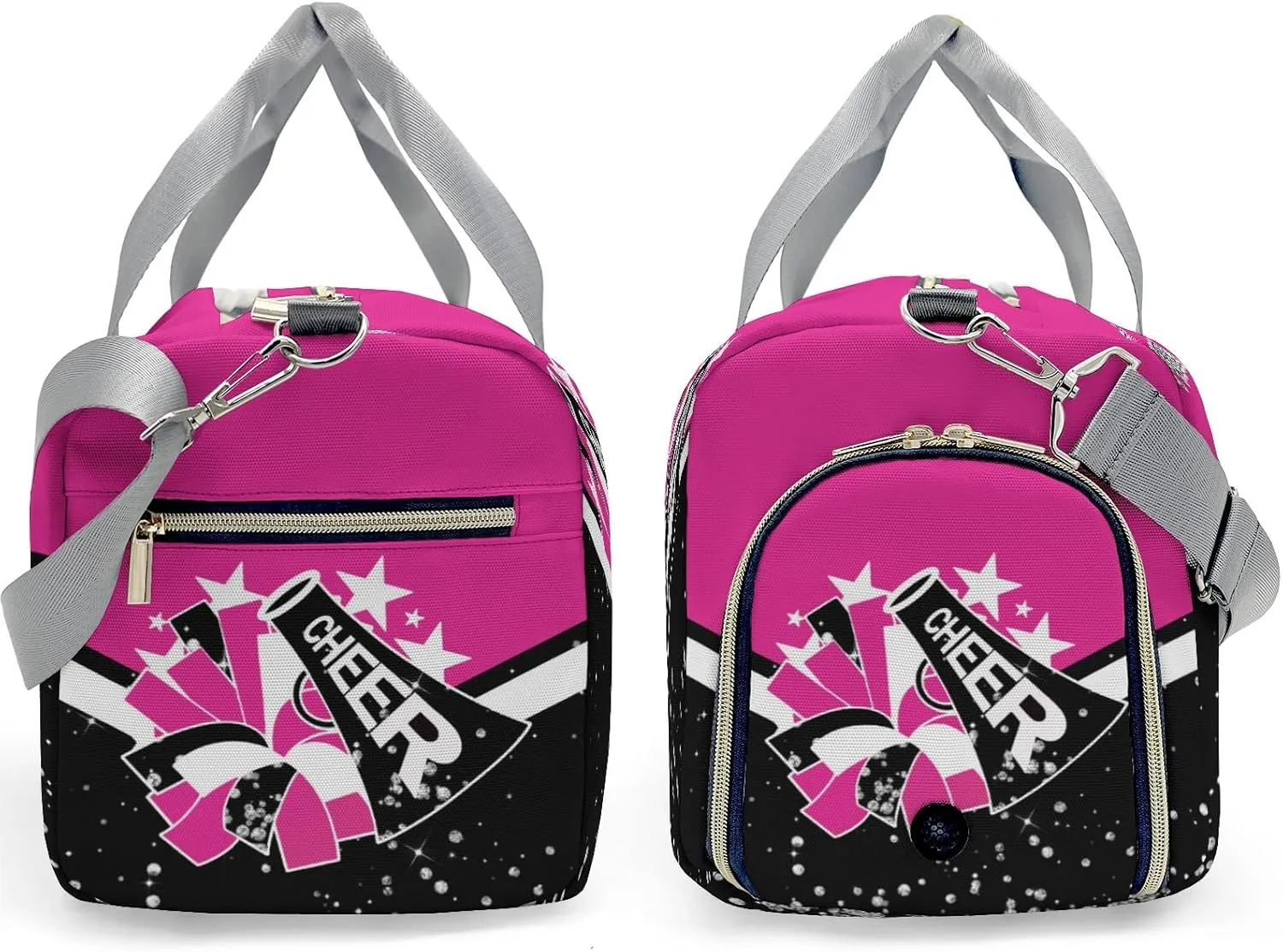 Cheer Cheerleader Personalized Duffel Bag Customized Yoga Bags with Name Travel Duffel Bag Shoulder Bag Rose Madder Weekender Bags with Shoe Compartments