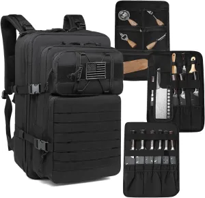 Chef Knife Bag, Knife Bags for Chefs Professional, Chef Knife Carrying Case with 30  Pockets for Knives and Culinary Tools