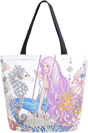 Chic Cute Fashion Style Pattern Extra Large Shoulder Tote Bag for Beach Travel Weekender Gym Grocery Shopping