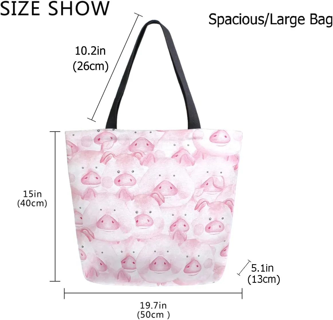 Chic Fashion Floral Pattern Extra Large Shoulder Tote Bag for Beach Travel Weekender Gym Grocery Shopping