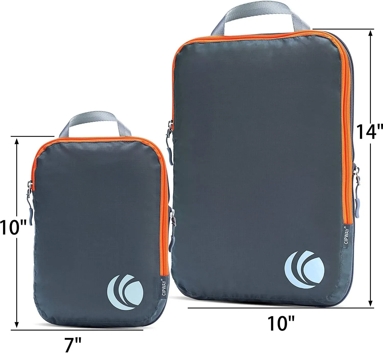 Cipway Compression Packing Cubes Set, Ultralight Expandable Travel Packing Organizers for Carry on Luggage (Grey 3pcs)
