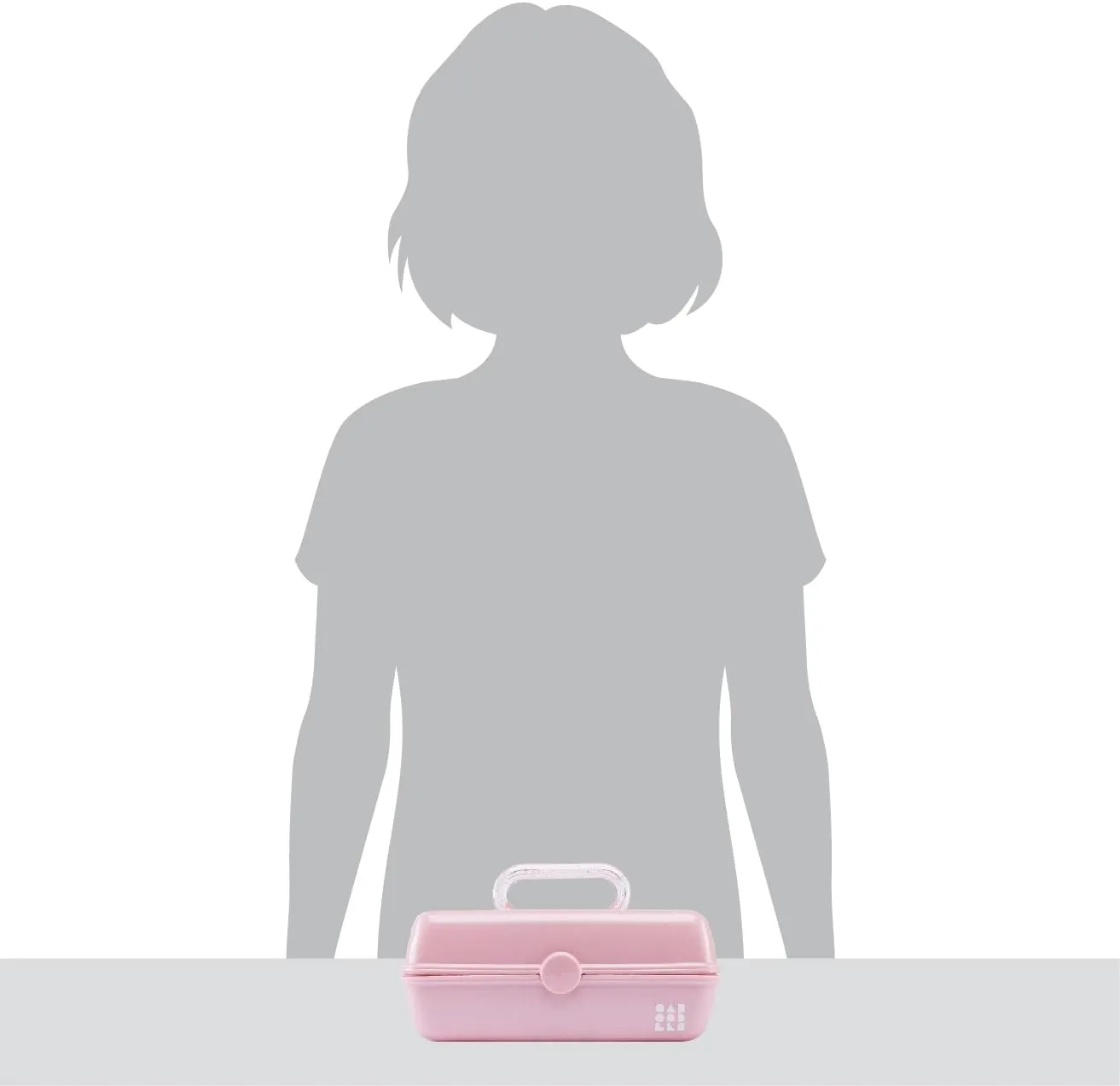 Claire's Features - Caboodles Makeup Case, Pretty in Petite Tote, Medium Organizer Storage Box with Mirror - Lavender & Violet: 9 x 5.5 x 3.8 inches