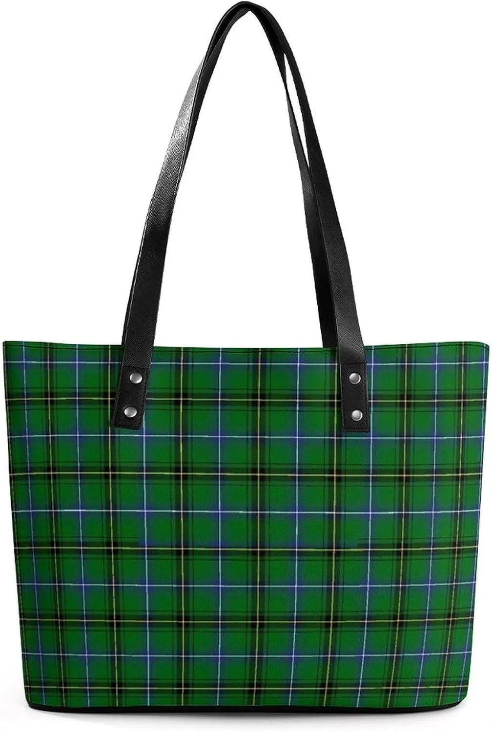 Clan Rutherford Tartan Large Capacity Portable Leather Handbag