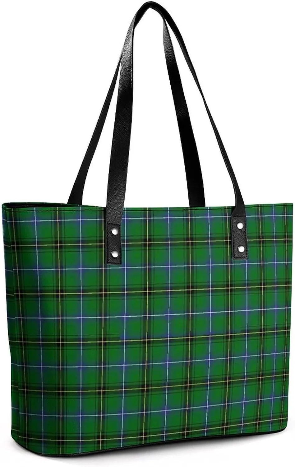 Clan Rutherford Tartan Large Capacity Portable Leather Handbag