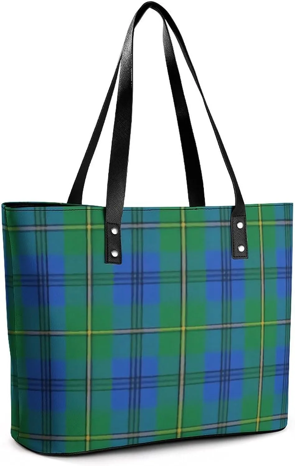 Clan Rutherford Tartan Large Capacity Portable Leather Handbag