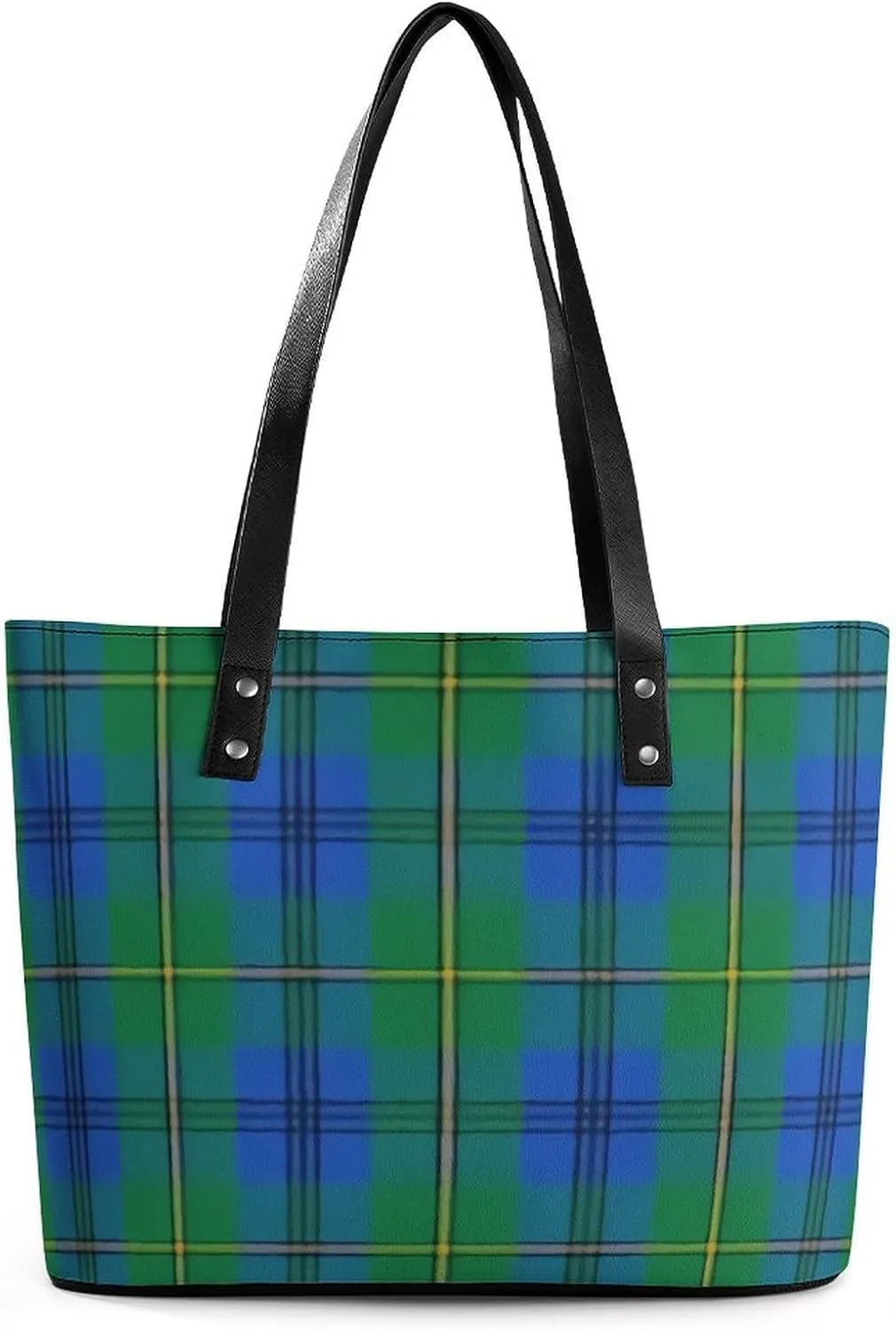 Clan Rutherford Tartan Large Capacity Portable Leather Handbag