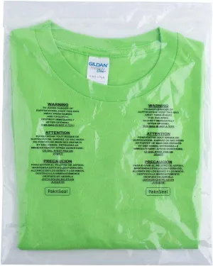 Clear 11x14 Self Seal Poly Bags, Suffocation Warning (100 Count)