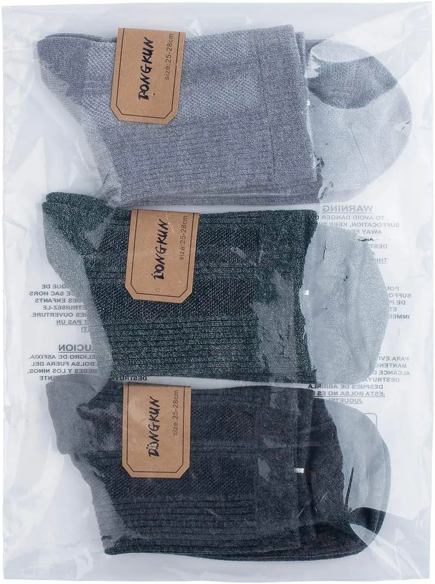 Clear 9x12 Self Seal Poly Bags, Suffocation Warning (200 Count)