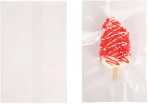 Clear Ice Pop/Candy Plastic Bags Food Grade Hot Sealing Packing Containers 4.7X7.5 Inch 200 Pcs