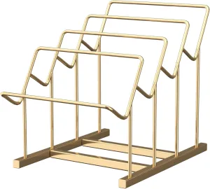 Clutch Purse Display Stand, Metal Wallet Display Riser, Jewelry Display Stand Shelf Showcase Fixtures for Accessories Display（Golden）