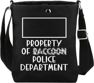 CMNIM R-Evi Gamer Gifts R-Evi Property of Raccoon Police Department Crossbody Bag RPG Game Inspired Gifts R-Evi Fan Purse