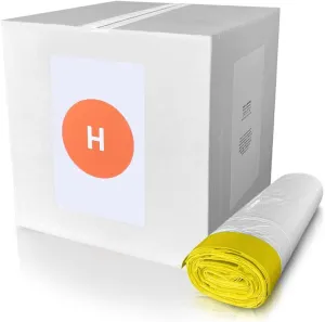 CODE H (100 Count), Compatible with Simplehuman Code H, White, Drawstring Trash Bags