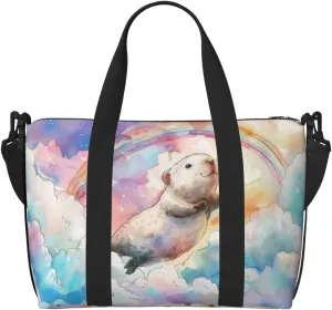 colorful print Travel Duffel Bag, Sports Tote Gym Bag, Swim Pool Bag Large Shoulder Tote Bag for Beach Weekender