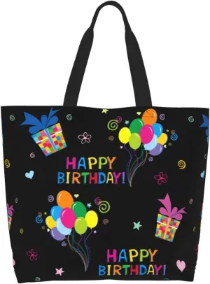 Colorful Unicorn Rainbow Tote Bag For Women, Large Shoulder Foldable Reusable Grocery Handbag For Shopping Picnic